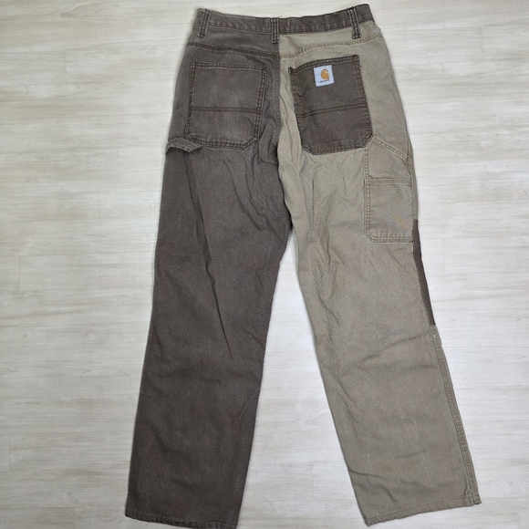 Ark Works Carhartt Reworked Pants 2 Tone Patch Carpenter Pants Size 30 x 32